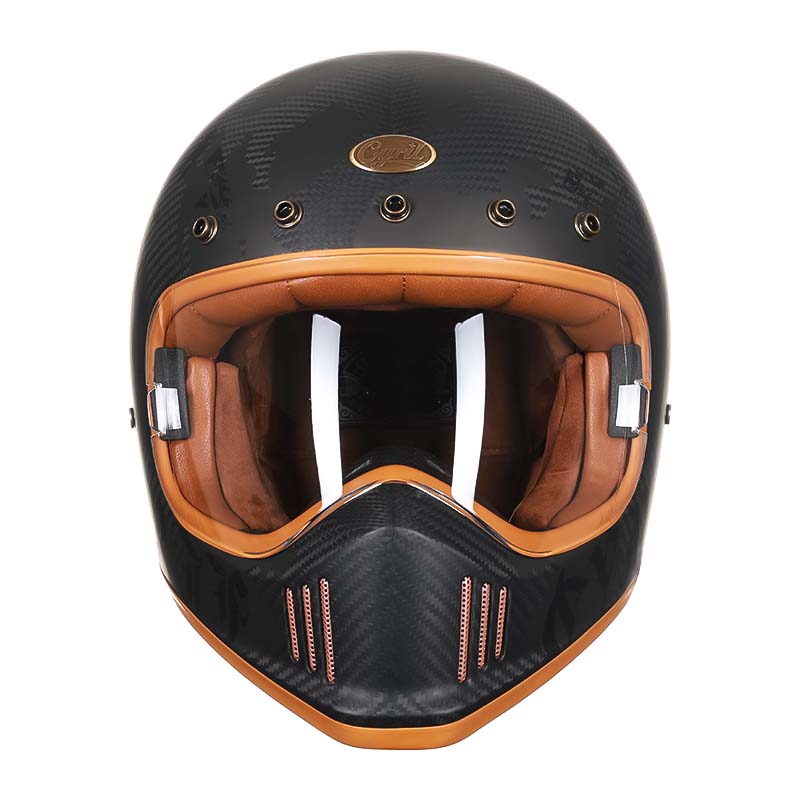 Casque de Moto Intégral en Fibre de Carbone - Ultra-Léger et Approuvé DOT/ECE