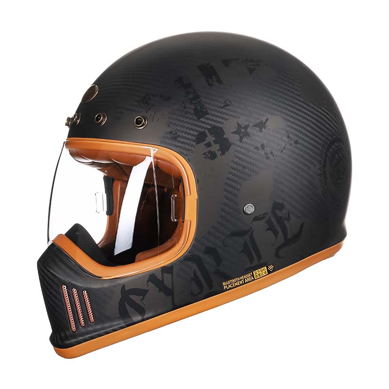 Casque de Moto Intégral en Fibre de Carbone - Ultra-Léger et Approuvé DOT/ECE
