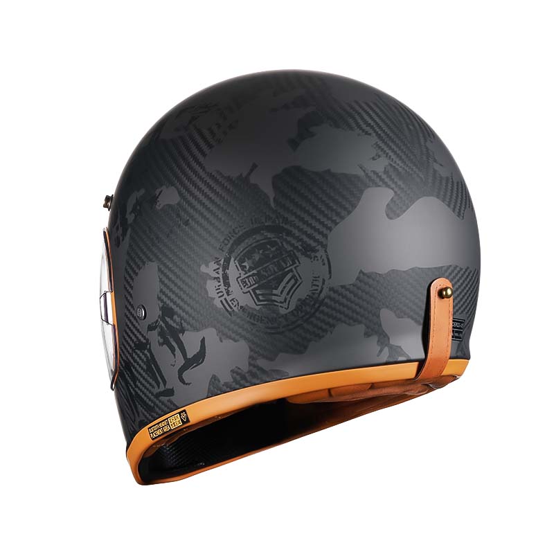 Casque de Moto Intégral en Fibre de Carbone - Ultra-Léger et Approuvé DOT/ECE
