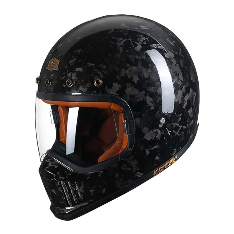 Casque de Moto Intégral en Fibre de Carbone - Protection Légère et Confort Optimal