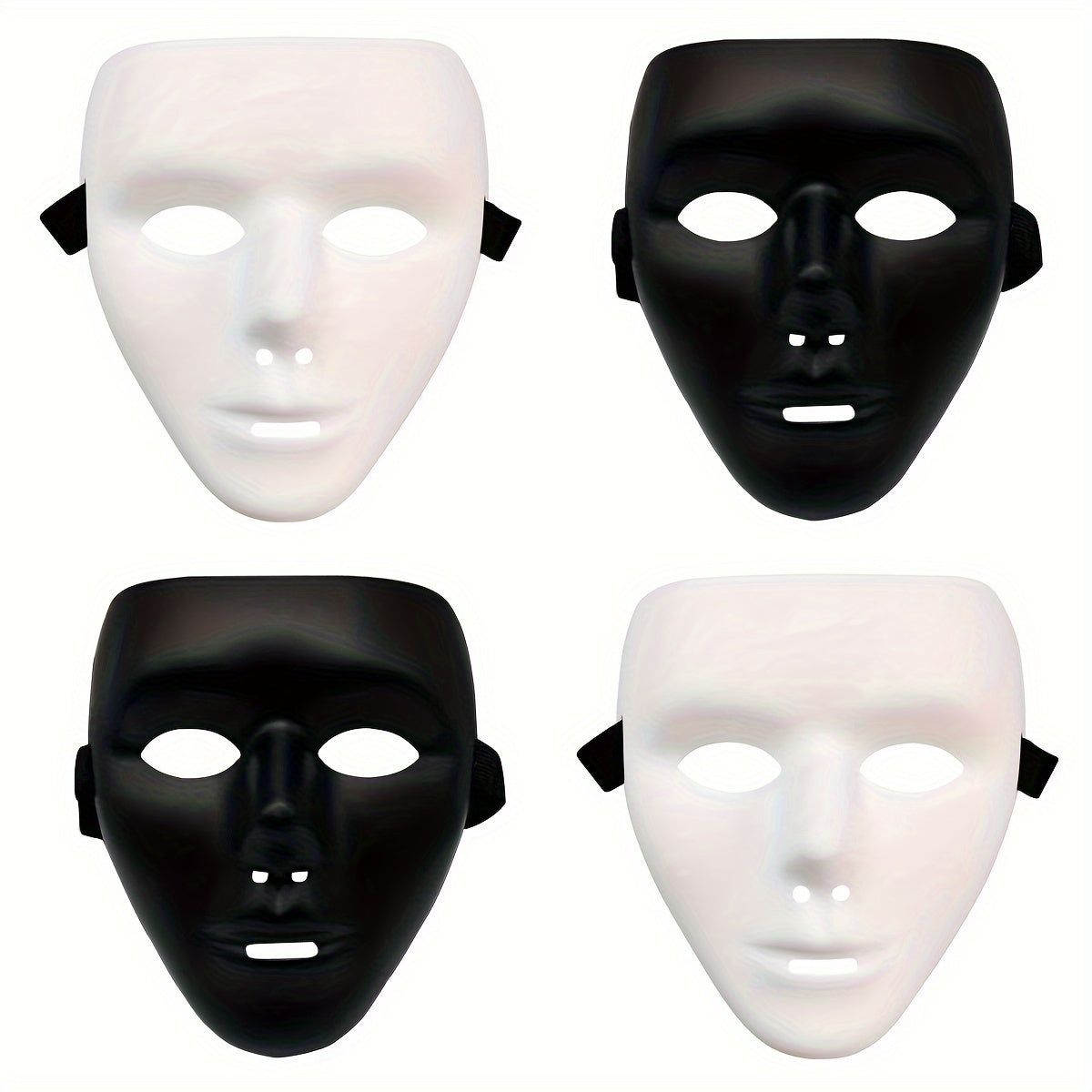 Masque de Halloween en Plastique - Look Dramatique et Glamour