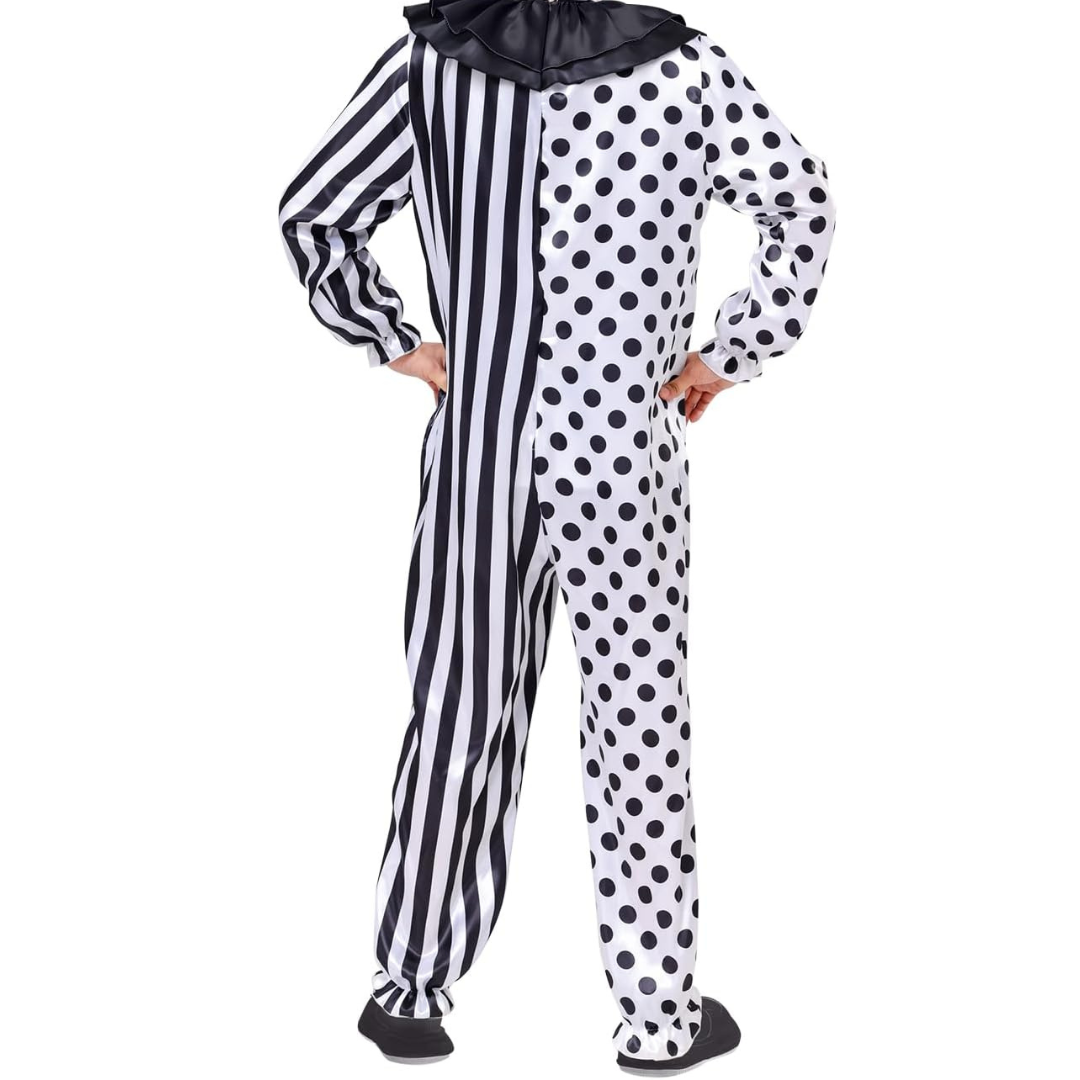 Costume de Clown Drôle pour Homme - Design à Pois et Rayures Audacieux