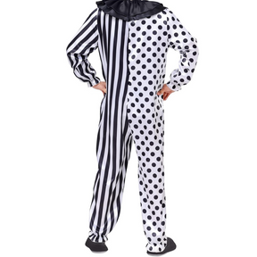 Costume de Clown Drôle pour Homme - Design à Pois et Rayures Audacieux