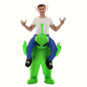 Costume Alien Gonflable pour Adultes - Illusion Hilarante d'Enfourcher