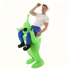 Costume Alien Gonflable pour Adultes - Illusion Hilarante d'Enfourcher