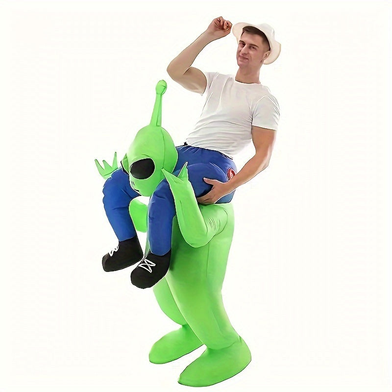 Costume Alien Gonflable pour Adultes - Illusion Hilarante d'Enfourcher
