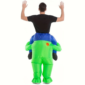 Costume Alien Gonflable pour Adultes - Illusion Hilarante d'Enfourcher