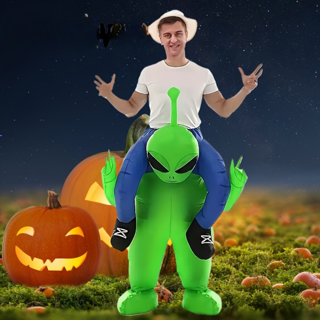 Costume Alien Gonflable pour Adultes - Illusion Hilarante d'Enfourcher
