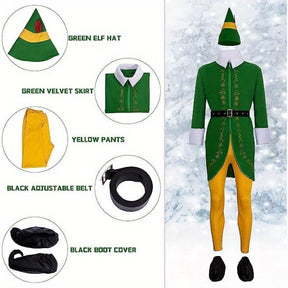 Costume de Lutin Drôle pour Homme - Tenue Festive à Manches Longues