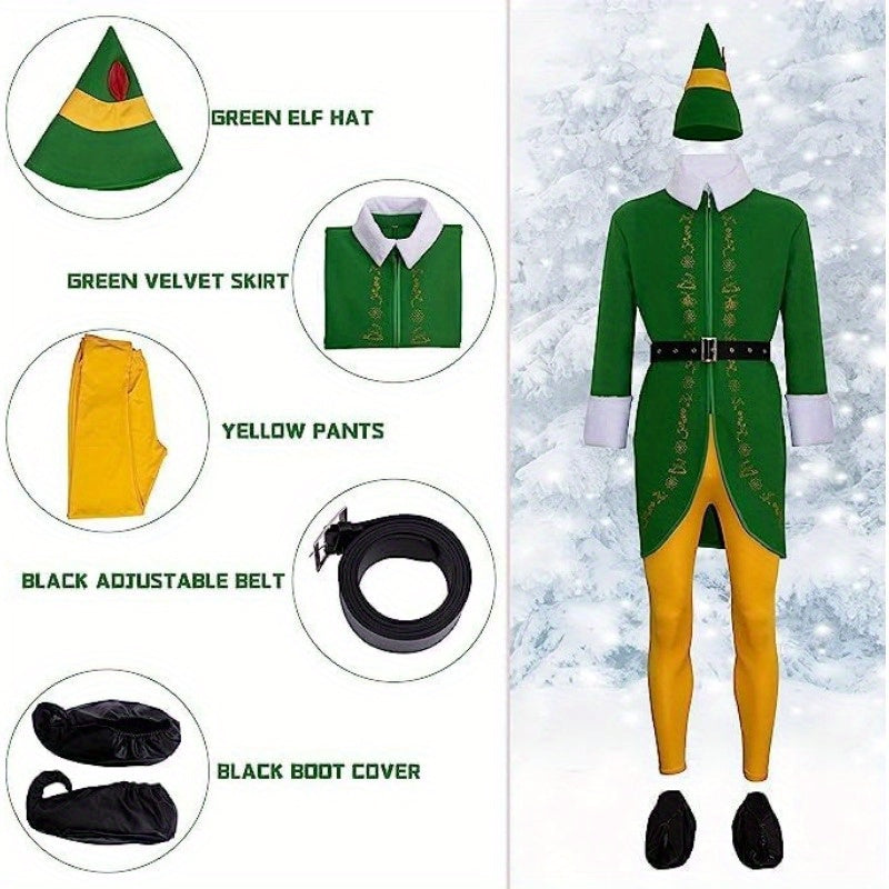 Costume de Lutin Drôle pour Homme - Tenue Festive à Manches Longues