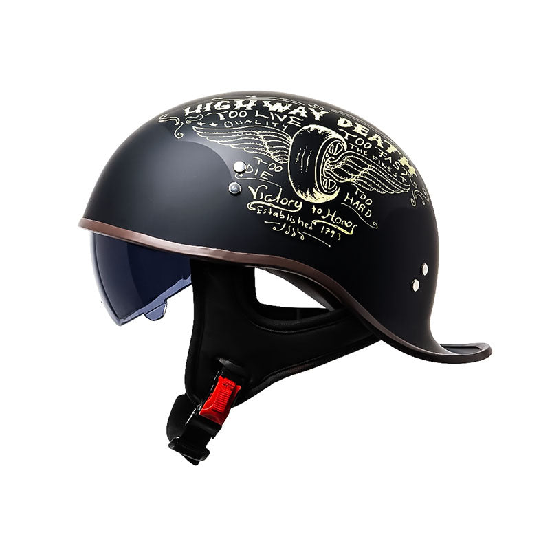 Casque Demi-Hémisphère Hommes - Protection UV et Confort Optimal