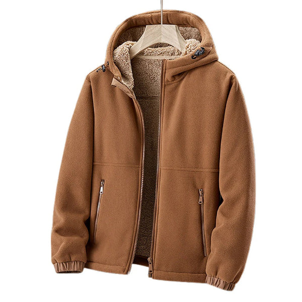 Veste à Capuche Doublée Sherpa - Confort et Chaleur pour Hommes