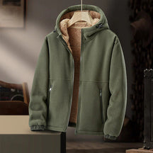 Veste à Capuche Doublée Sherpa - Confort et Chaleur pour Hommes
