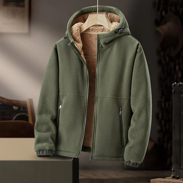 Veste à Capuche Doublée Sherpa - Confort et Chaleur pour Hommes
