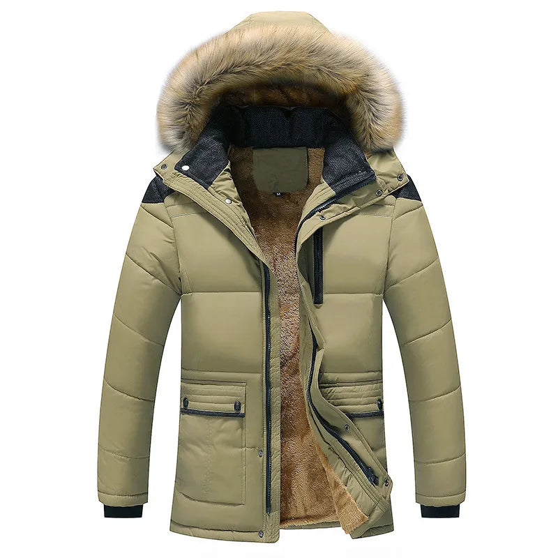 Veste d'hiver à Capuche pour Hommes - Isolation Confortable et Protection Contre le Froid