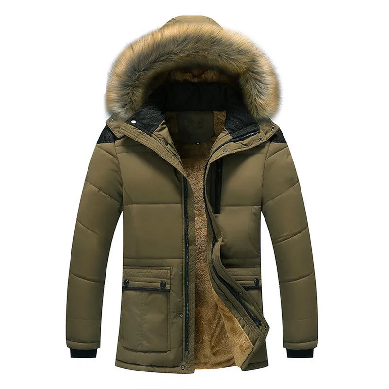 Veste d'hiver à Capuche pour Hommes - Isolation Confortable et Protection Contre le Froid