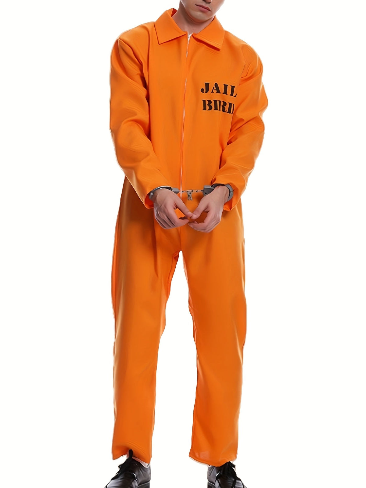 Costume de Prisonnier Amusant pour Homme - Combinaison à Manches Longues et Confortable