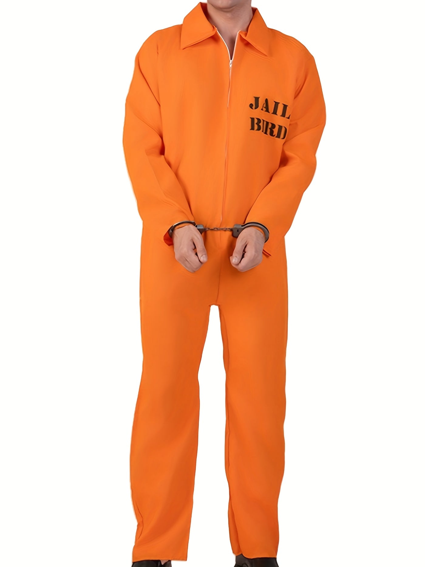 Costume de Prisonnier Amusant pour Homme - Combinaison à Manches Longues et Confortable