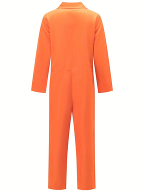 Costume de Prisonnier Amusant pour Homme - Combinaison à Manches Longues et Confortable