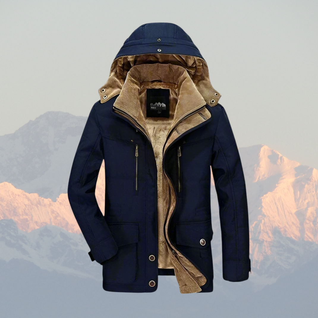 Parka d'Hiver pour Hommes - Doublure en Polaire et Capuche Amovible