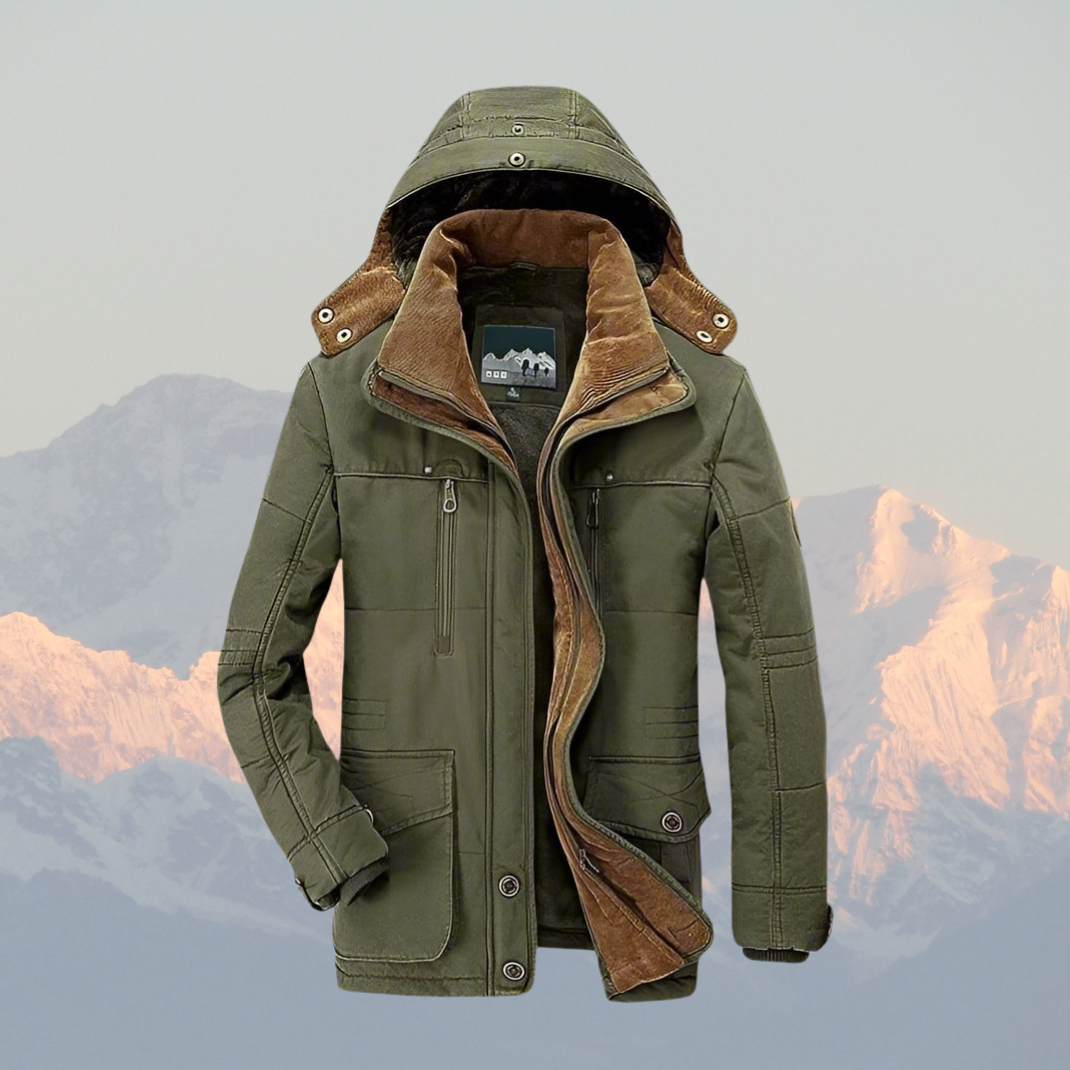 Parka d'Hiver pour Hommes - Doublure en Polaire et Capuche Amovible