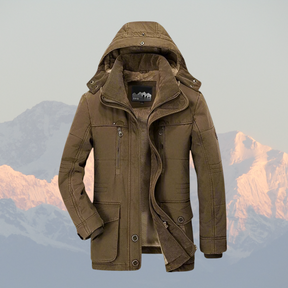 Parka d'Hiver pour Hommes - Doublure en Polaire et Capuche Amovible