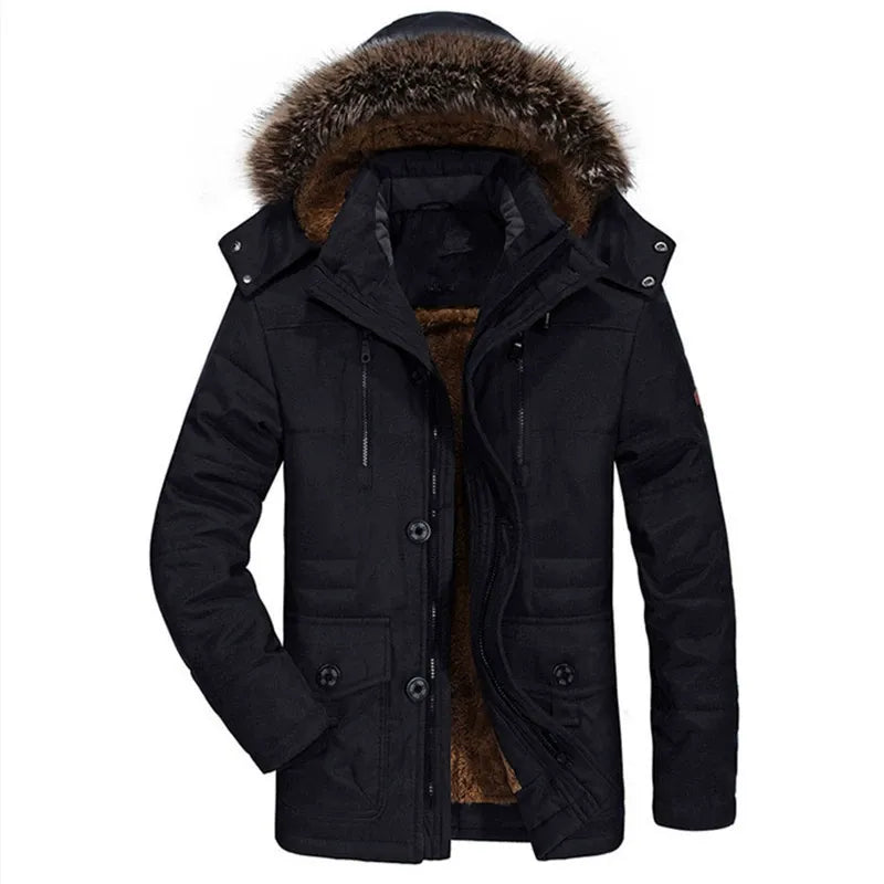 Parka Doublée en Peluche pour Hommes - Confort et Chaleur en Hiver