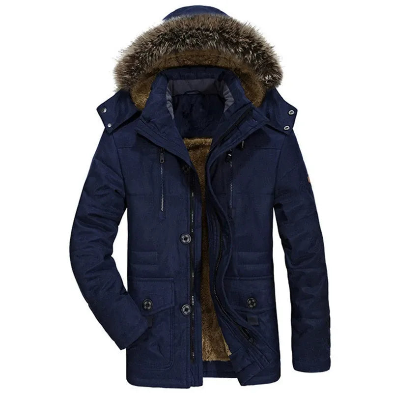 Parka Doublée en Peluche pour Hommes - Confort et Chaleur en Hiver