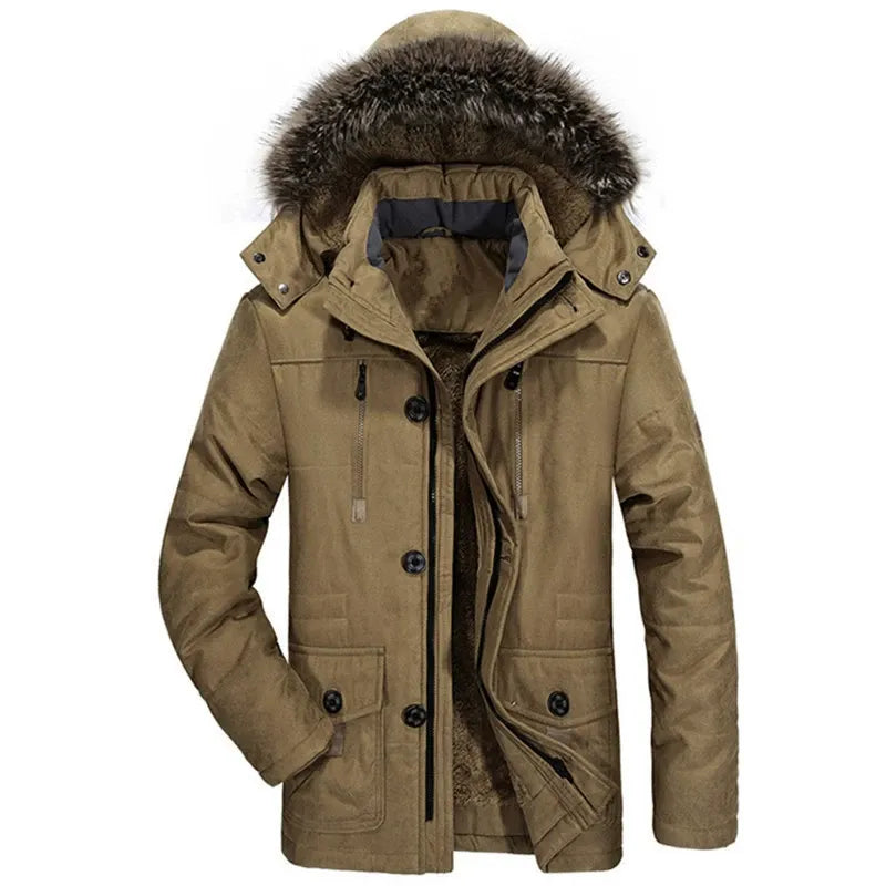 Parka Doublée en Peluche pour Hommes - Confort et Chaleur en Hiver