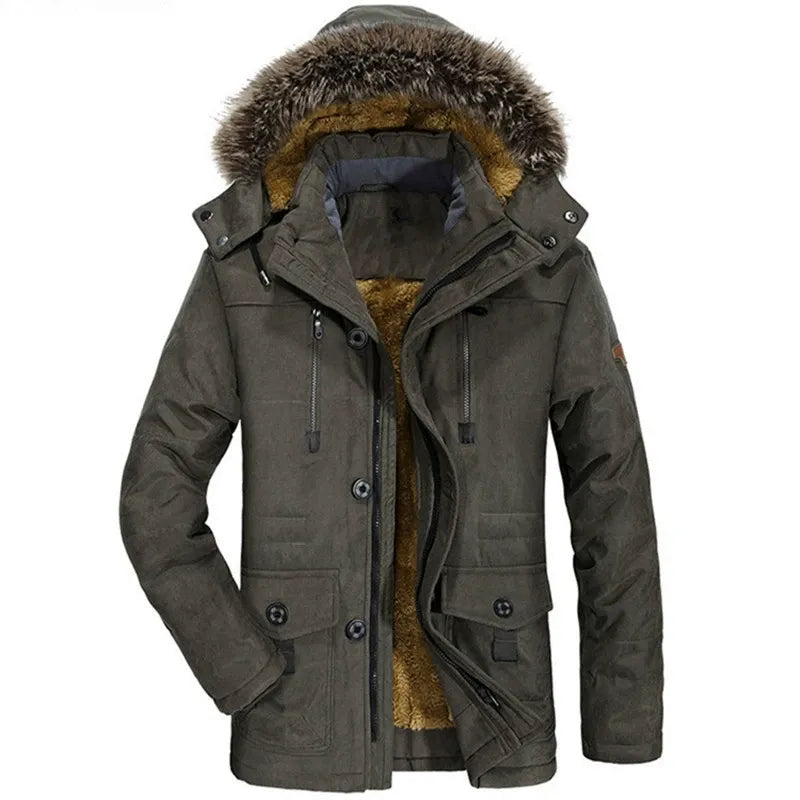 Parka Doublée en Peluche pour Hommes - Confort et Chaleur en Hiver