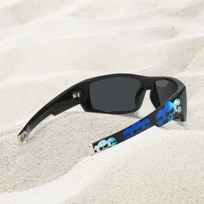 Lunettes de Soleil Polarisées pour Hommes - Design Crâne Audacieux et Protection UV