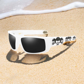 Lunettes de Soleil Polarisées pour Hommes - Design Crâne Audacieux et Protection UV
