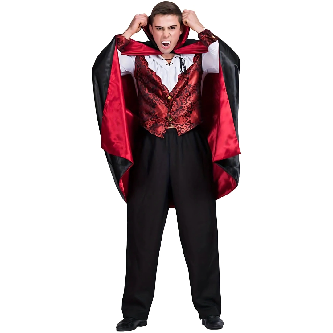 Costume de Vampire pour Homme - Tenue Gothique avec Cape Longue