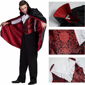 Costume de Vampire pour Homme - Tenue Gothique avec Cape Longue