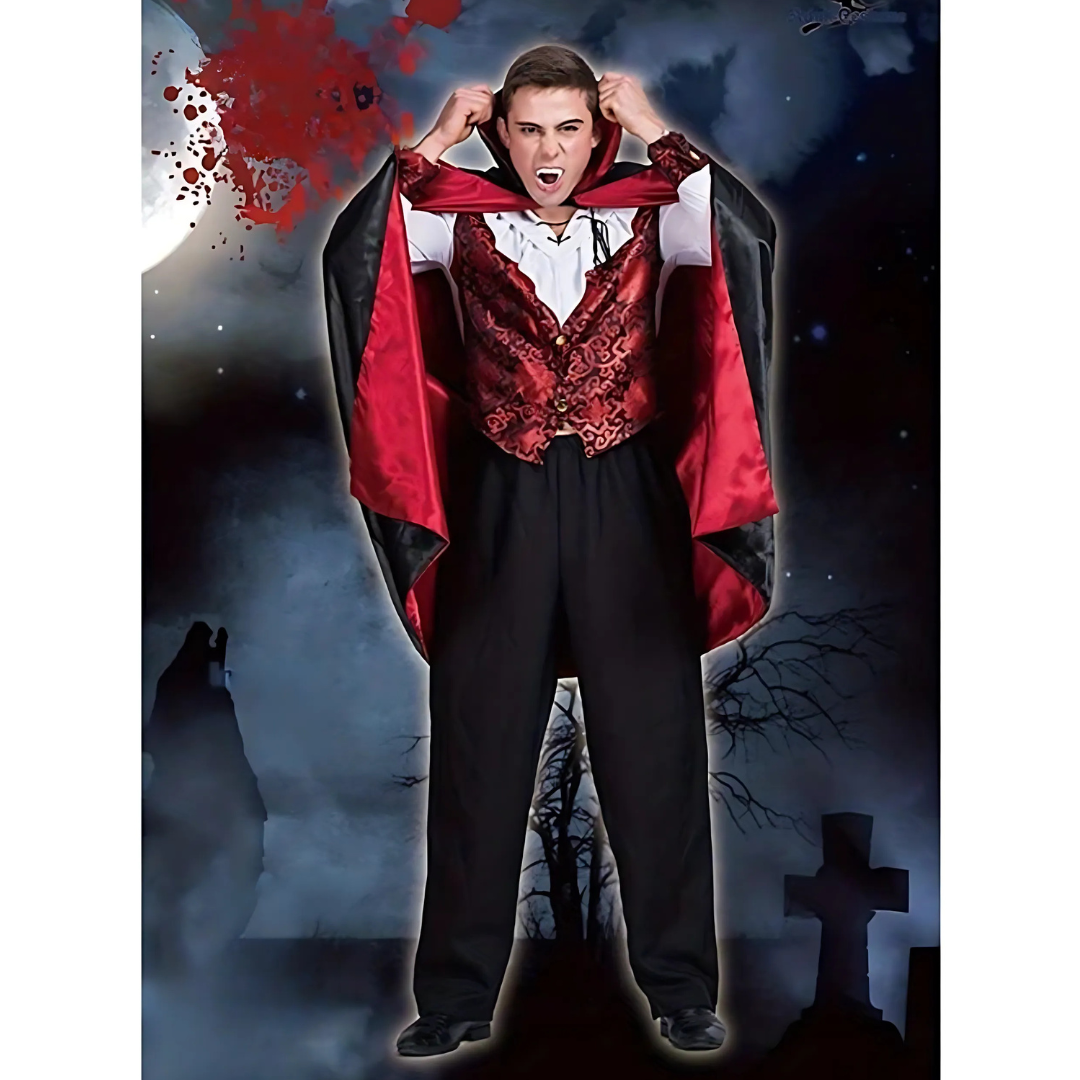 Costume de Vampire pour Homme - Tenue Gothique avec Cape Longue
