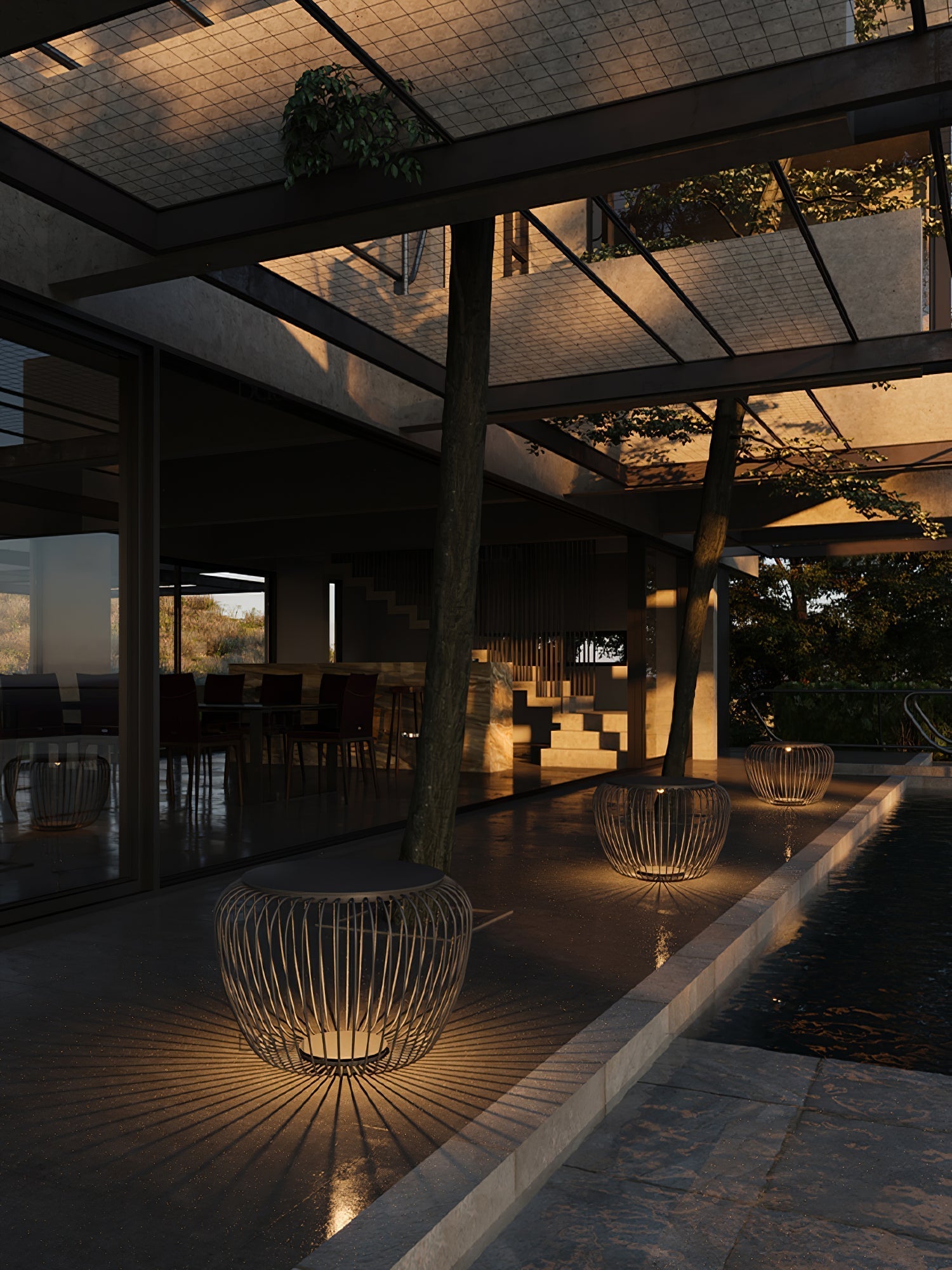 Lampe de Table Extérieure Élégante - Design Durable et Éclairage LED