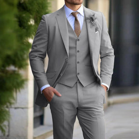 Costume 3 Pièces Élégant pour Hommes - Tissu Confortable et Coupe Slim