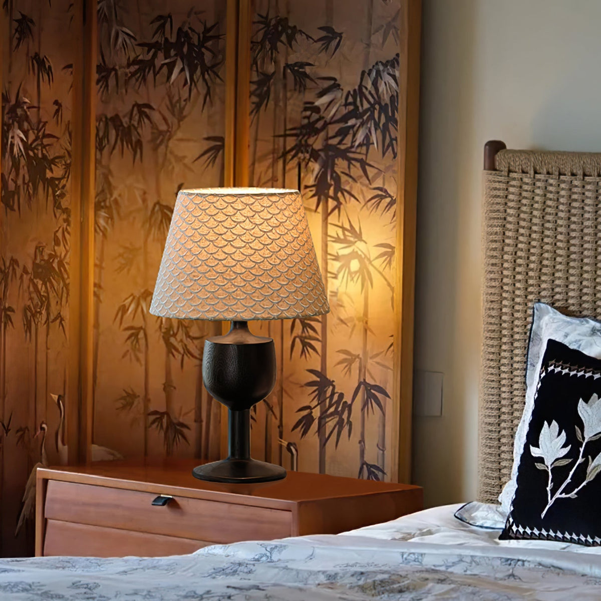 Lampe de Table en Bois - Élégance et Charme Envoûtant