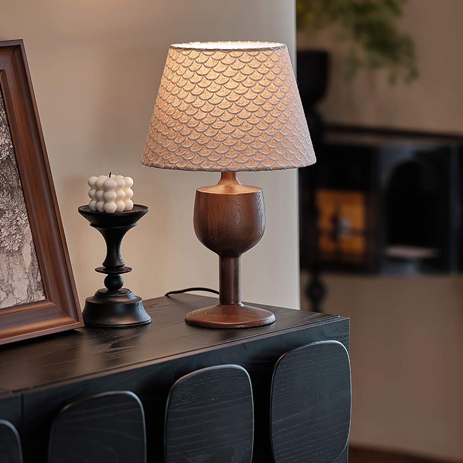 Lampe de Table en Bois - Élégance et Charme Envoûtant