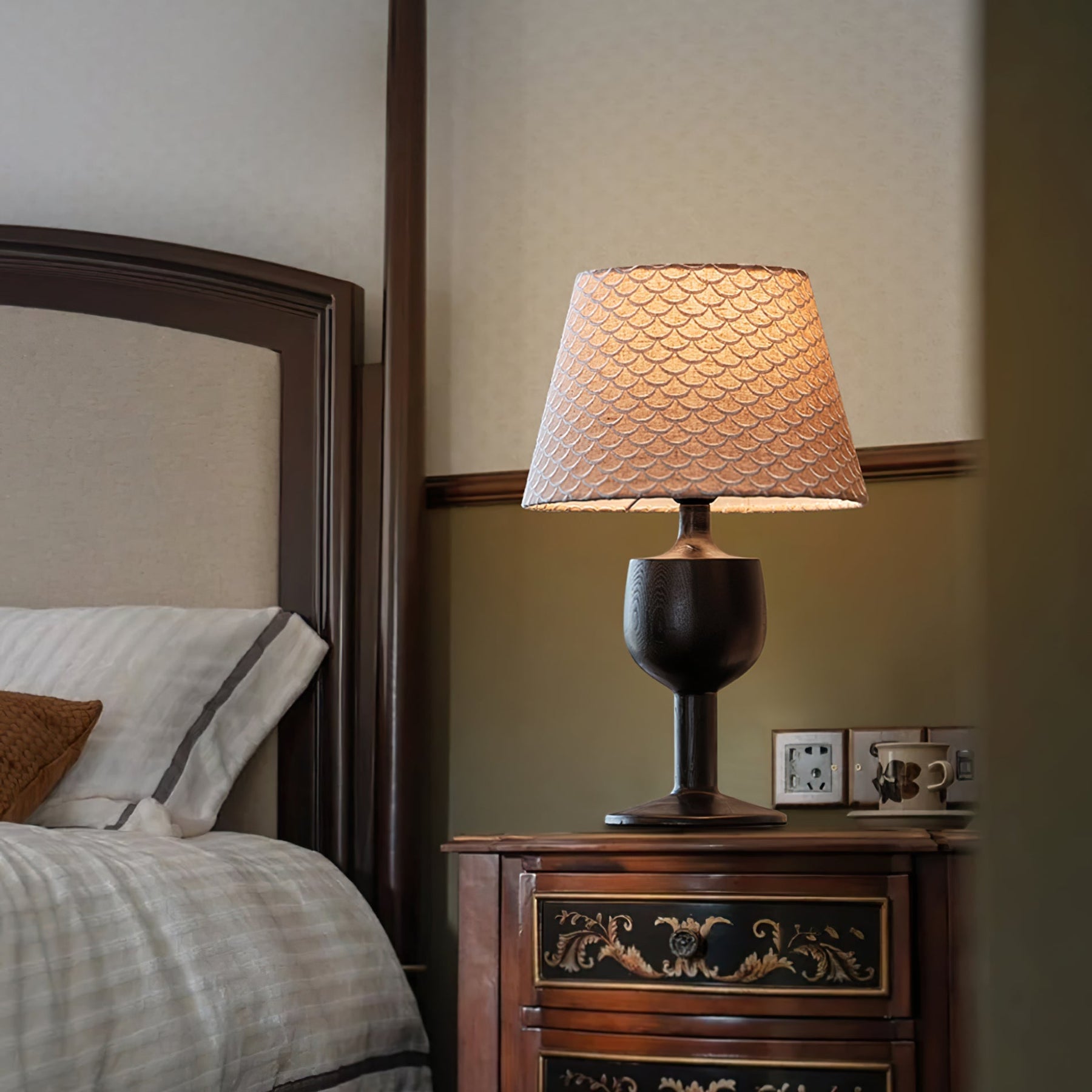 Lampe de Table en Bois - Élégance et Charme Envoûtant