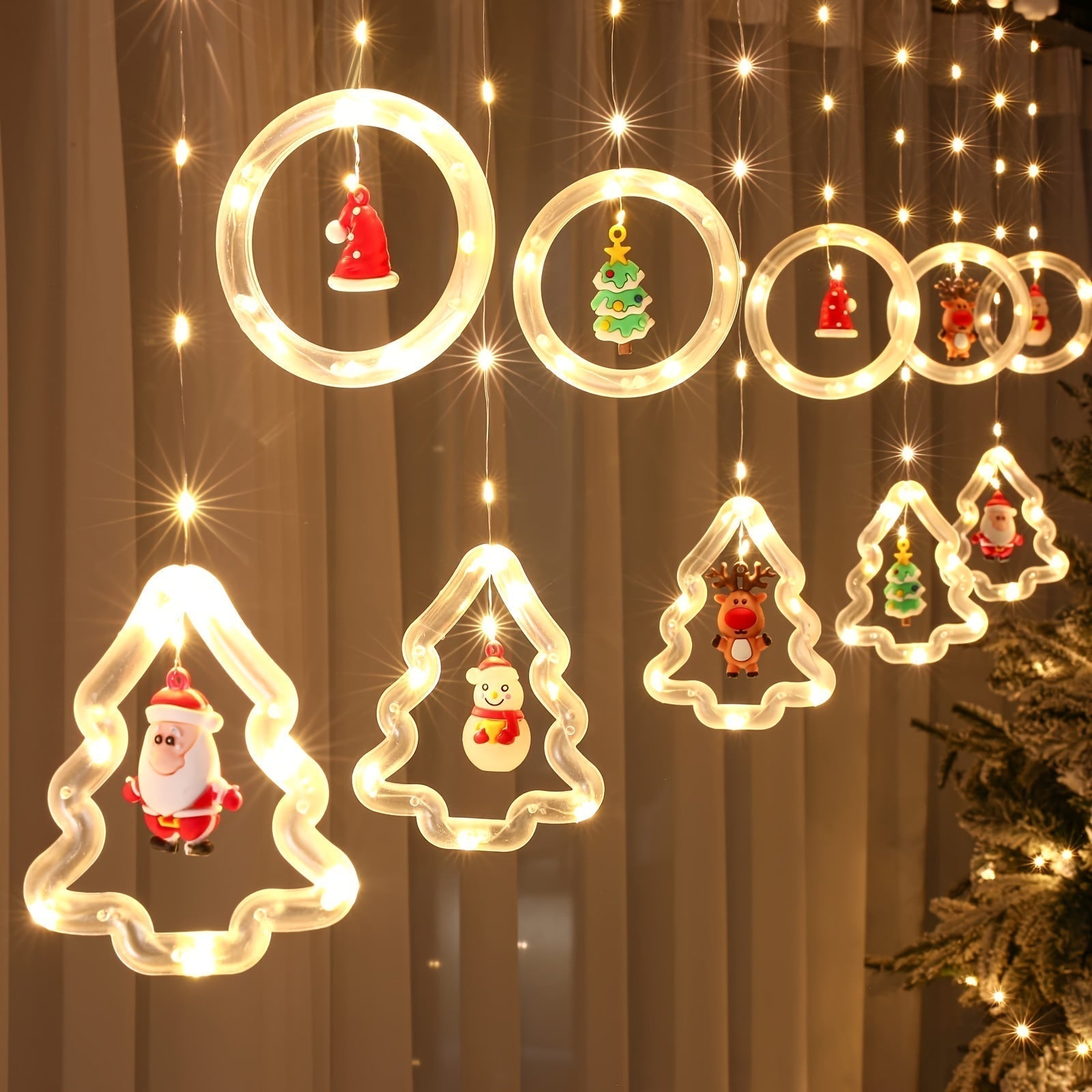 Anneau de Vœux LED Décoratif - Éclairage Magique pour Noël
