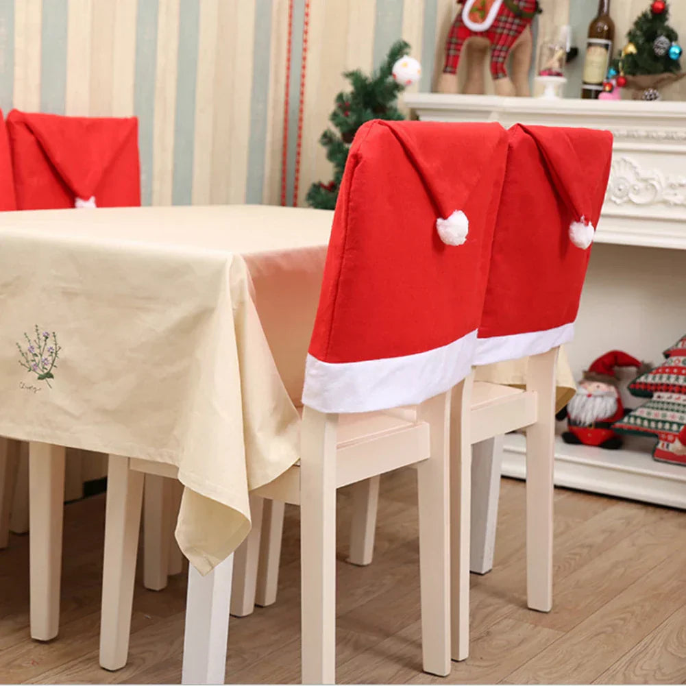 Housses de Chaises de Noël - Ambiance Festive et Élégante