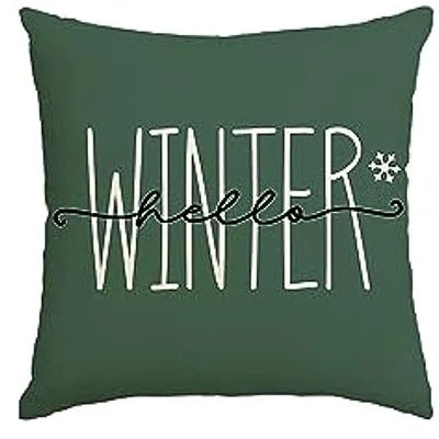 Housse de Coussin de Noël Verte - Design Festif et Confortable