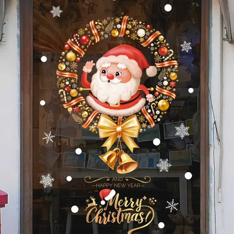 Autocollants de Noël pour Fenêtres - Décoration Festive et Réutilisable