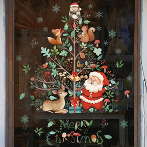 Autocollants de Noël pour Fenêtres - Décoration Festive et Réutilisable