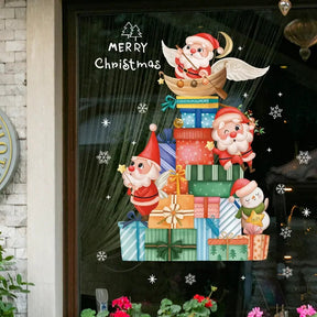 Autocollants de Noël pour Fenêtres - Décoration Festive et Réutilisable