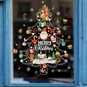 Autocollants de Noël pour Fenêtres - Décoration Festive et Réutilisable