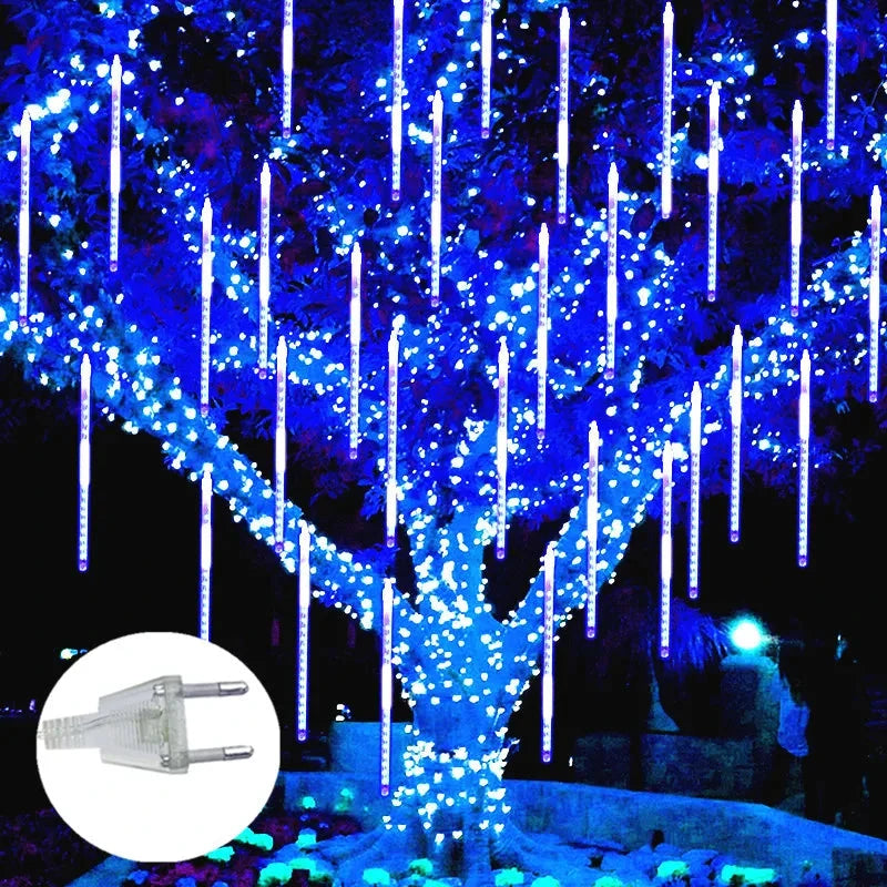 Lumières LED de Douche Extérieure - Décoration Scintillante pour Noël