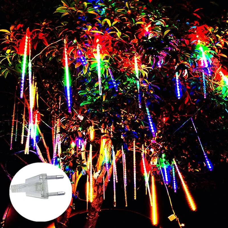 Lumières LED de Douche Extérieure - Décoration Scintillante pour Noël
