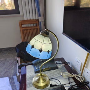 Lampe de Table Florale en Verre - Finition Dorée et Design Élégant